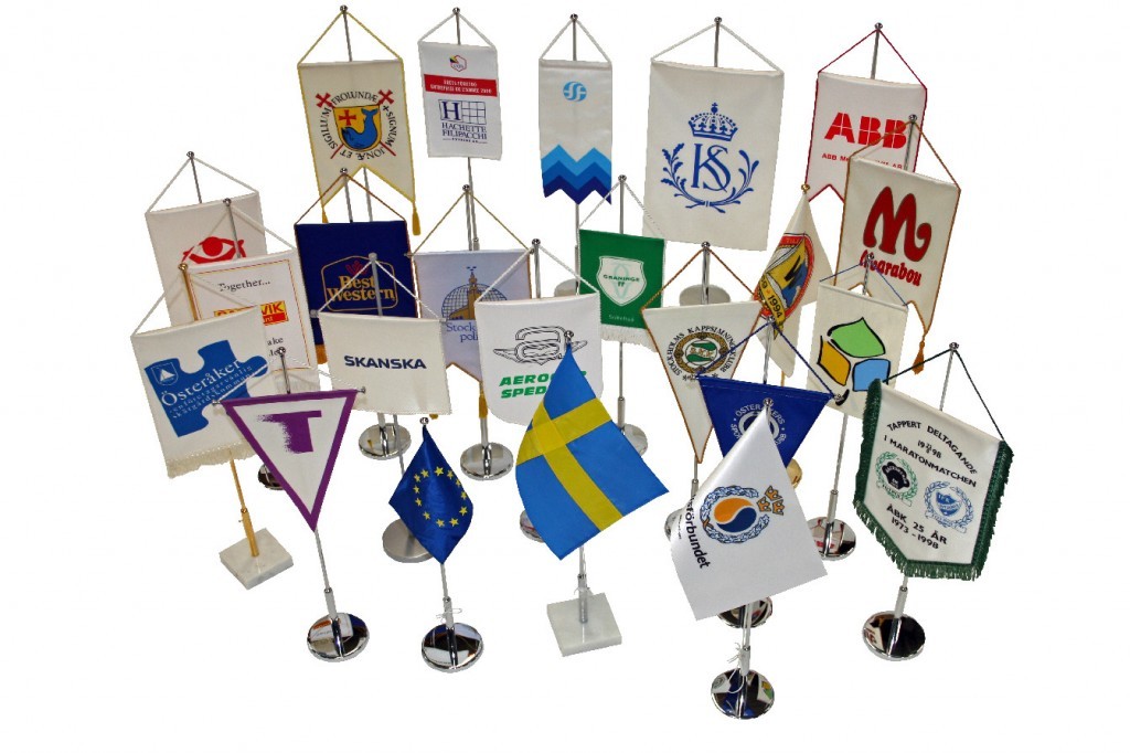 Bordsflaggor och standar modeller