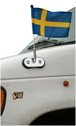 Bilflagga bilflaggstång